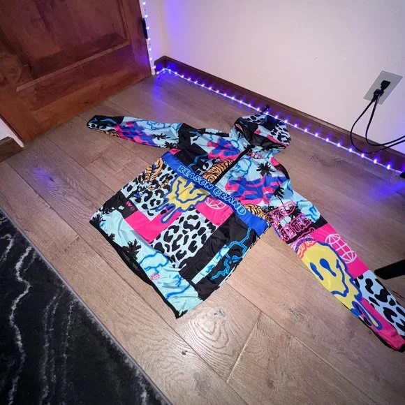 reason brand half zip smiley face FREE SHIPPING - Picture 2 of 2